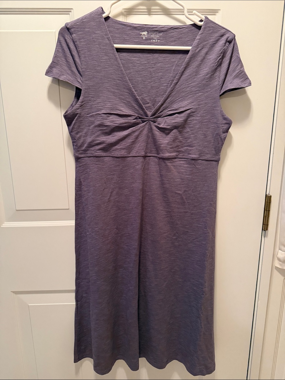 Horny Toad heather purple V-Neck Twist Midi Dress